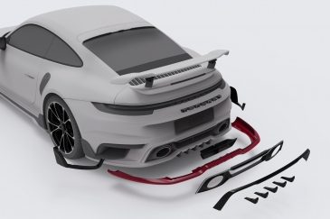 Techart Rear Diffuser For 992 Turbo S