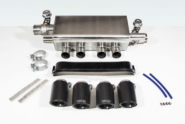 Techart 4 tip Center Exit Sport Exhaust System with Valve Control