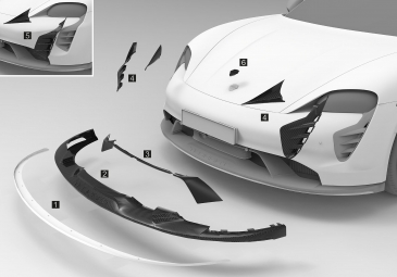 Techart Front Spoiler I For Porsche Taycan